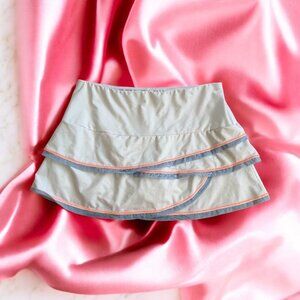 LUCKY IN LOVE White Tiered Ruffle Tennis Pickleball Skort Size XL